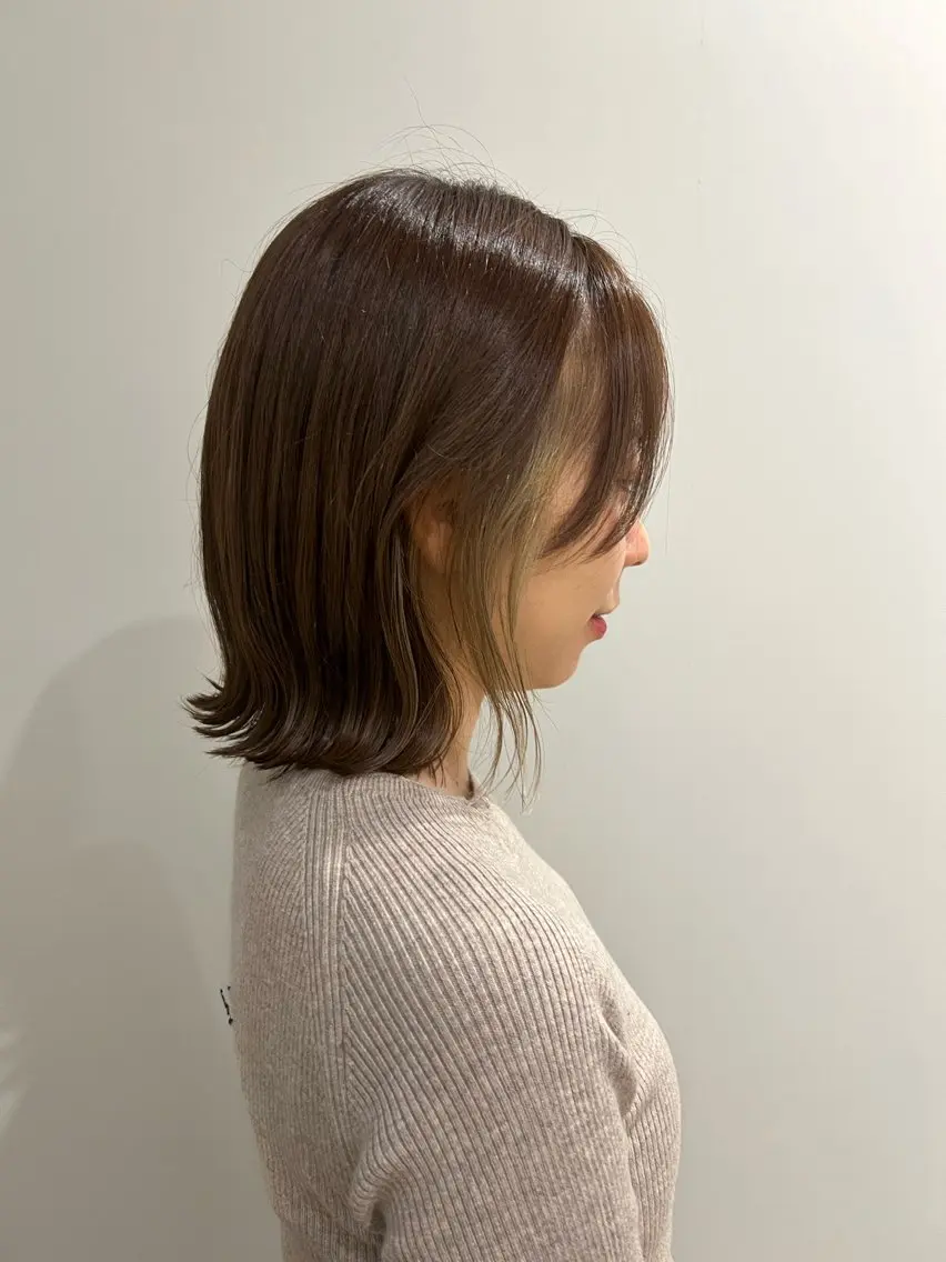 カラー ベージュカラー イヤリングカラー 蔵田 さくらのヘアスタイル