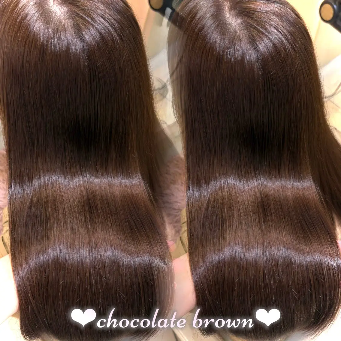 ロング カラー ブラウンカラー チョコレートブラウン カット ヘアカラー トリートメント 新宿/艶カラー 🎀韓国ヘアKANAのヘアスタイル
