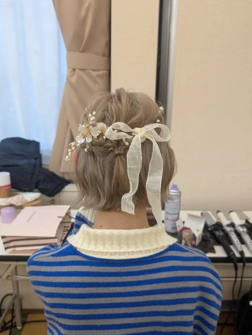 ヘアアレンジ ヘアセット 盛れるヘアメイク/ 切りたて感なしカットのヘアスタイル