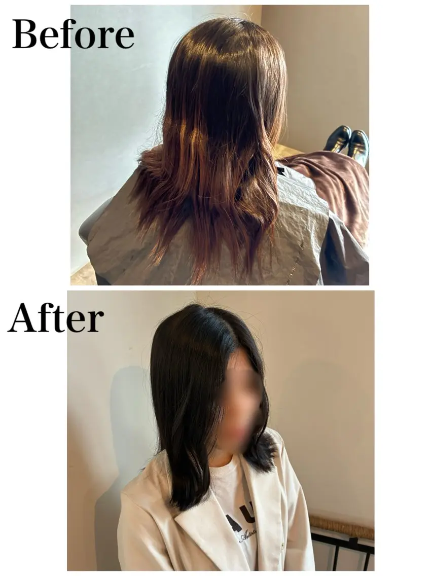ミディアム カラー くびれヘア ヘアカラー お褒めの口コミ多数✨ 美髪カラー/浦本冴絵のヘアスタイル