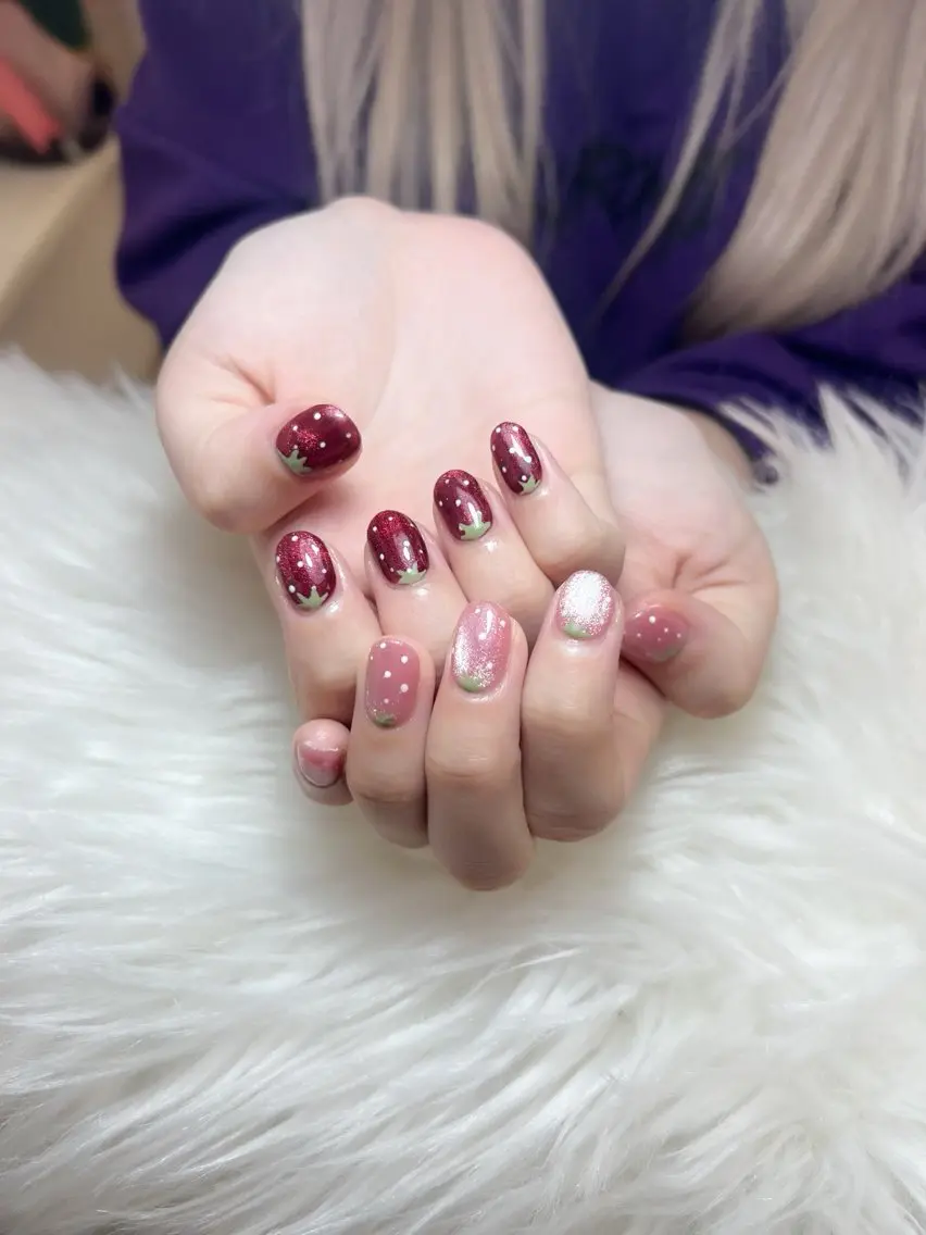 ネイル ブルー チークネイル 長さ出し フラッシュネイル ジェルネイル ハンドネイル Kei Nail 長さ出し 付け放題のネイルデザイン