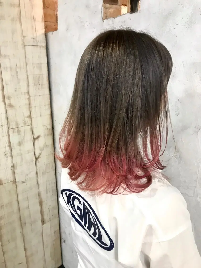 💫グラデーションカラー💫ブリーチ(ケアブリーチ)+カラー＋トリートメントの写真
