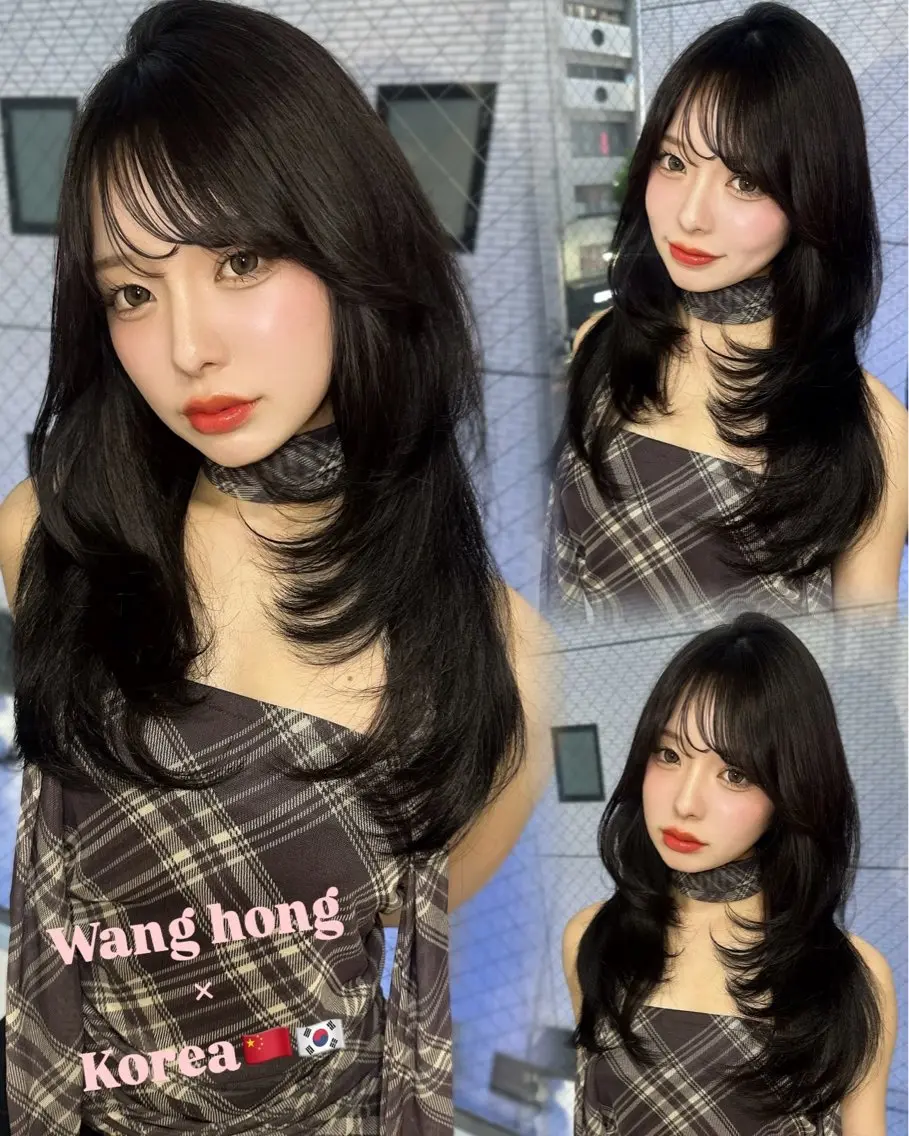ロング カラー 韓国風ヘア レイヤーカット カット ヘアカラー トリートメント 渋谷韓国レイヤー /SAYAKA🩶ᩚのヘアスタイル