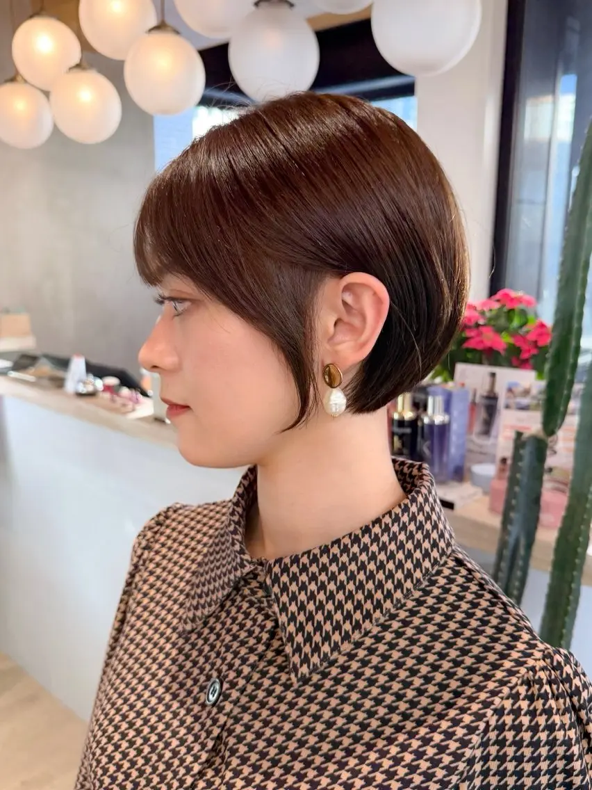 ショート カラー カット ヘアカラー トリートメント 巻ける縮毛矯正✨ ボブ/ショートともきのヘアスタイル