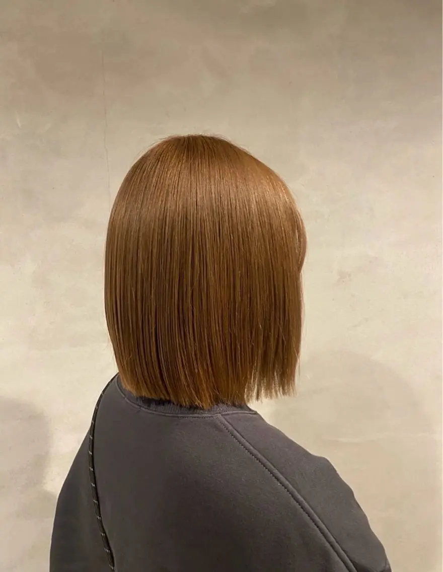 ミディアム カラー カット ヘアカラー トリートメント 足立 七彩のヘアスタイル