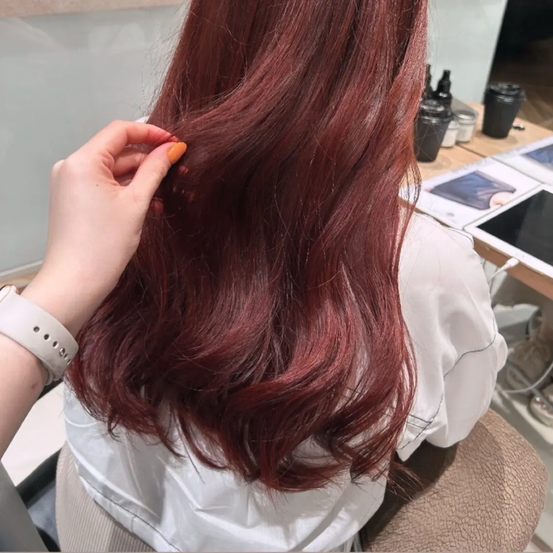 カラー サラ艶/韓国ヘア ︎🌟璃奈 (ﾘﾅ)のヘアスタイル
