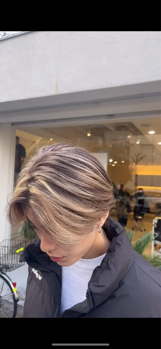 メンズ メンズバレイヤージュ ヘアカラー Tidehair茨木 Riruのヘアスタイル