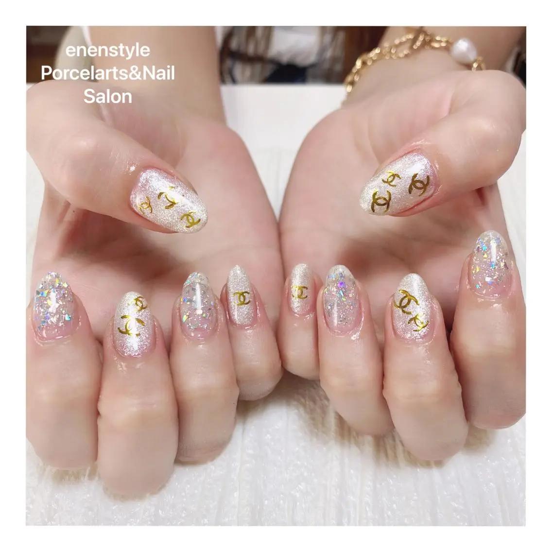 ミディアム ネイル ハンドネイル 🐾enen style 🐾のネイルデザイン