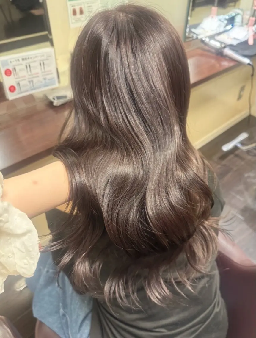 セミロング ヘアカラー トリートメント 立崎 七彩のヘアスタイル