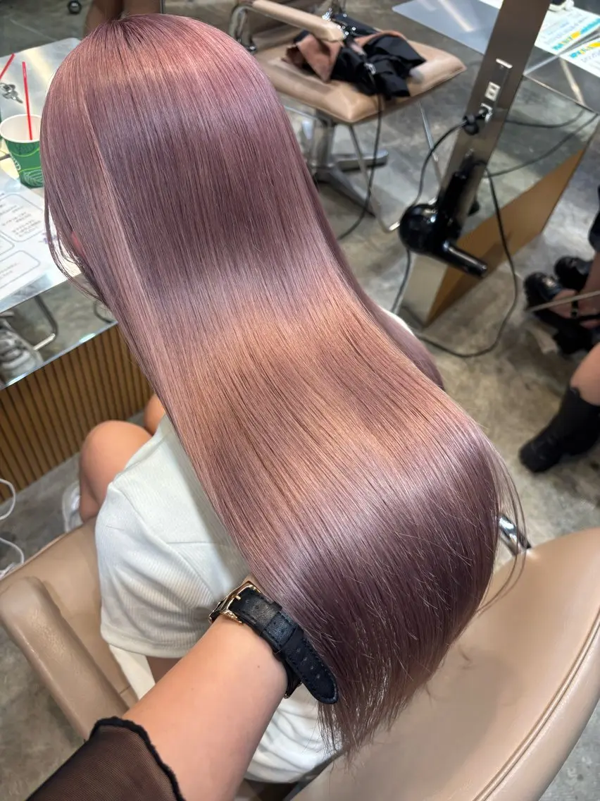 セミロング カラー ヘアカラー ハイトーンボブ/ラベ ンダー🩰yuinaのヘアスタイル