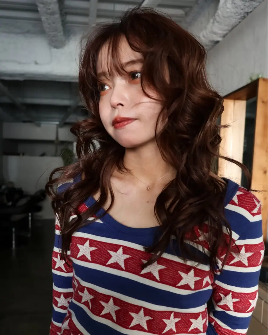ロング ヘアカラー kiji NAHO/ パーマ／久屋大通のヘアスタイル