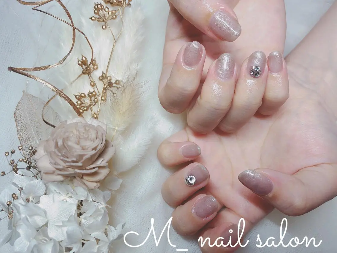 ネイル ジェルネイル ワンカラーネイル パラジェル M_ nail salonのネイルデザイン