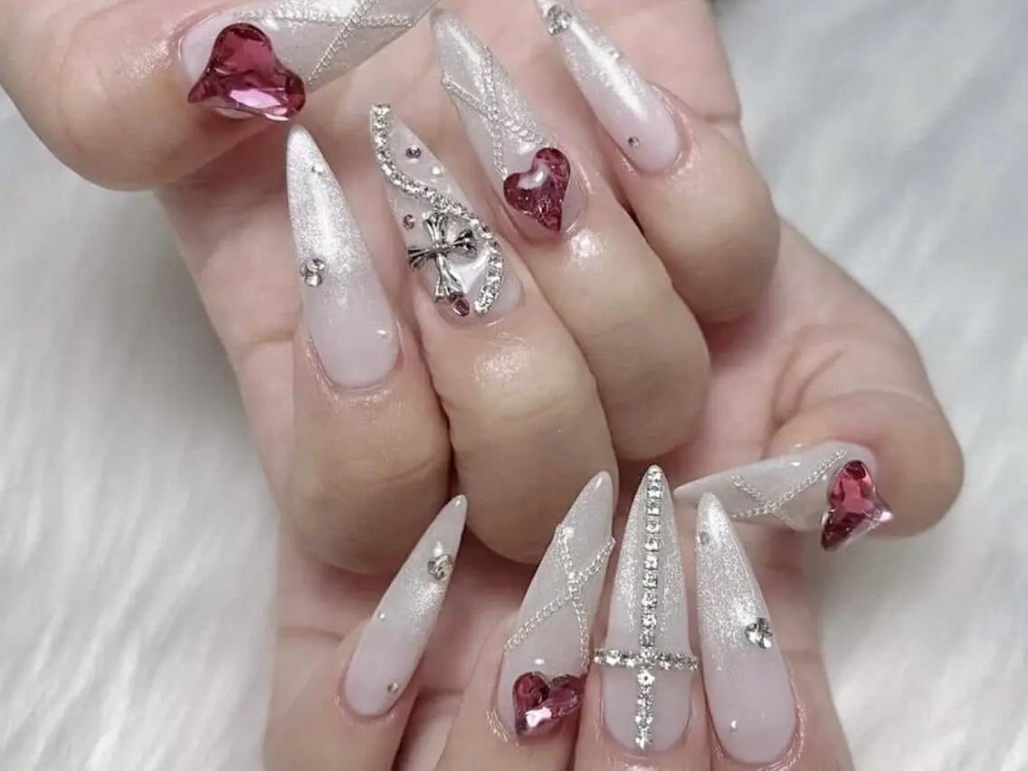 ネイル アートネイル ガーリー マグネットネイル 持ち込み 🎀cute nail🎀トレンドのネイルデザイン