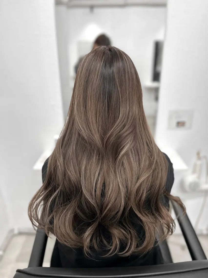 ロング カラー ハイライトカラー ハイライト ヘアカラー ハイライト/レイヤー 河原町/Manatoのヘアスタイル