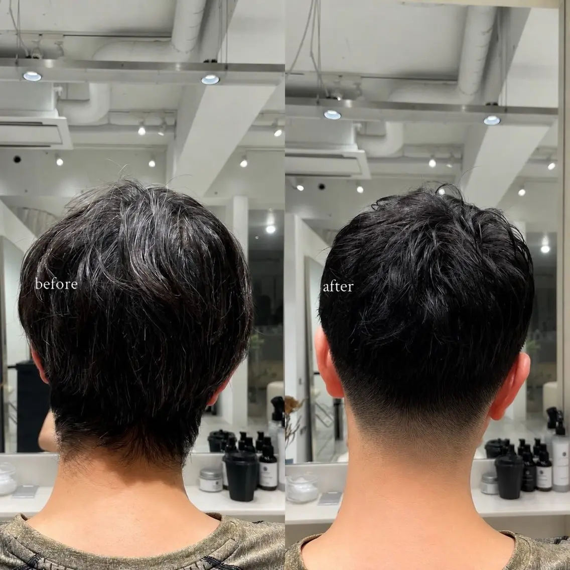ショート カラー メンズ ブリ—チ🌈カラ— 🌀パ—マ🌿ちえのヘアスタイル