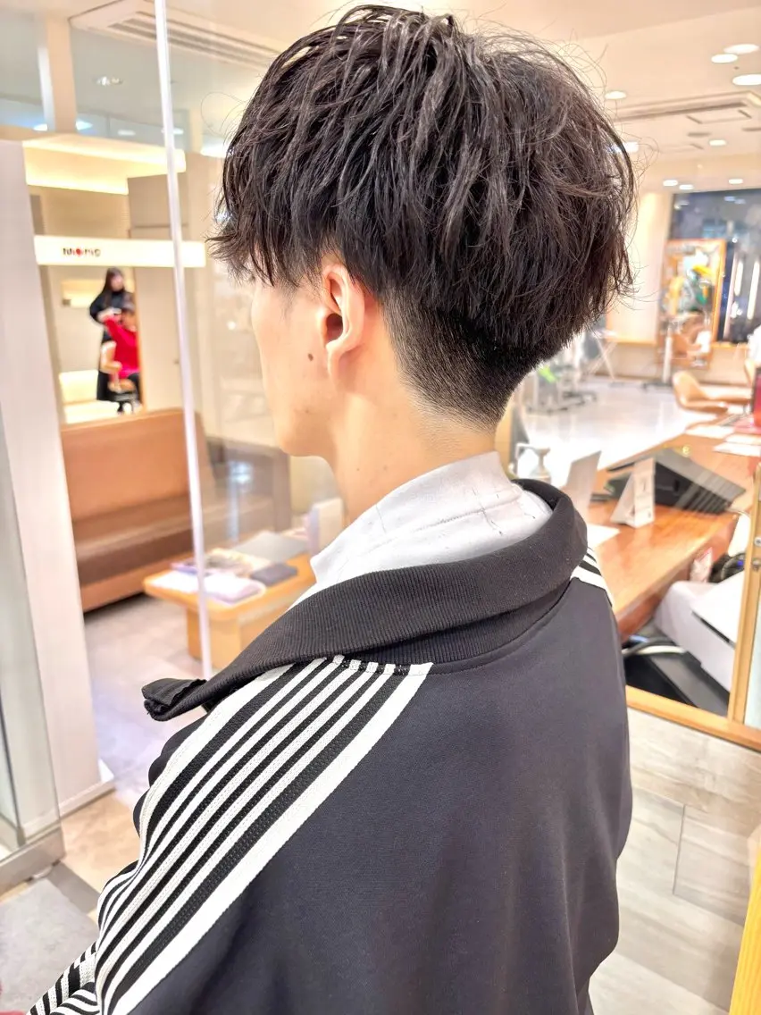 ショート パーマ メンズ メンズパーマ 刈り上げ カット パーマ メンズショート/ メンズパーマ藤森のヘアスタイル