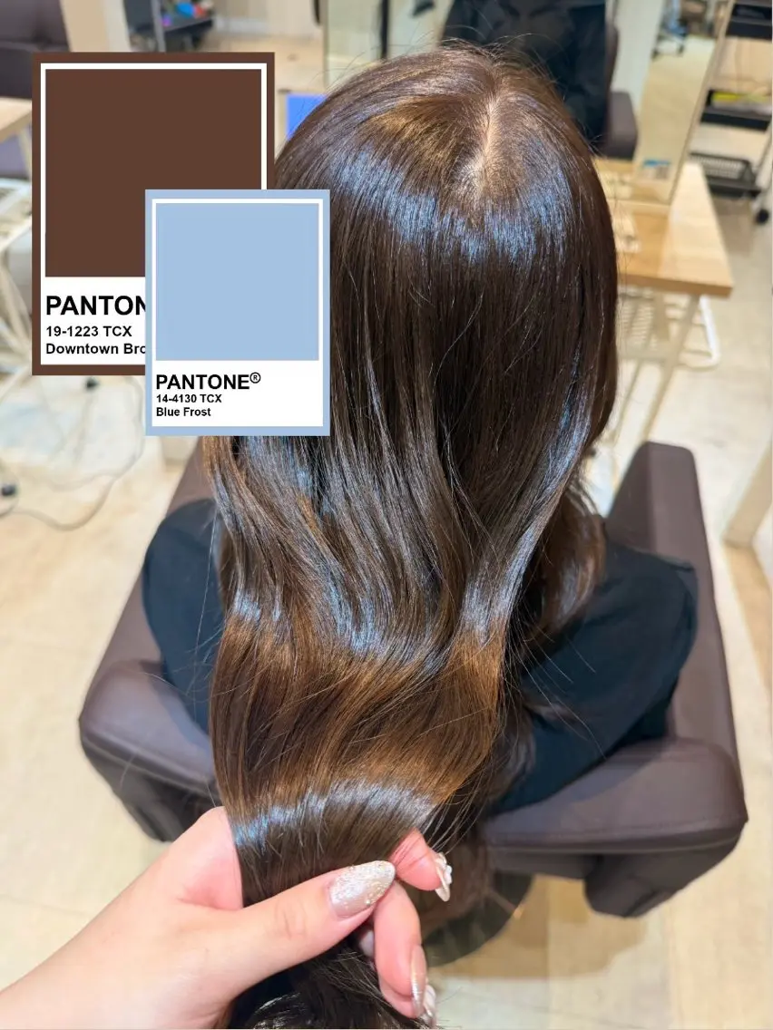 カラー ブラウンカラー オレンジ Agu.hair ミサキのヘアスタイル