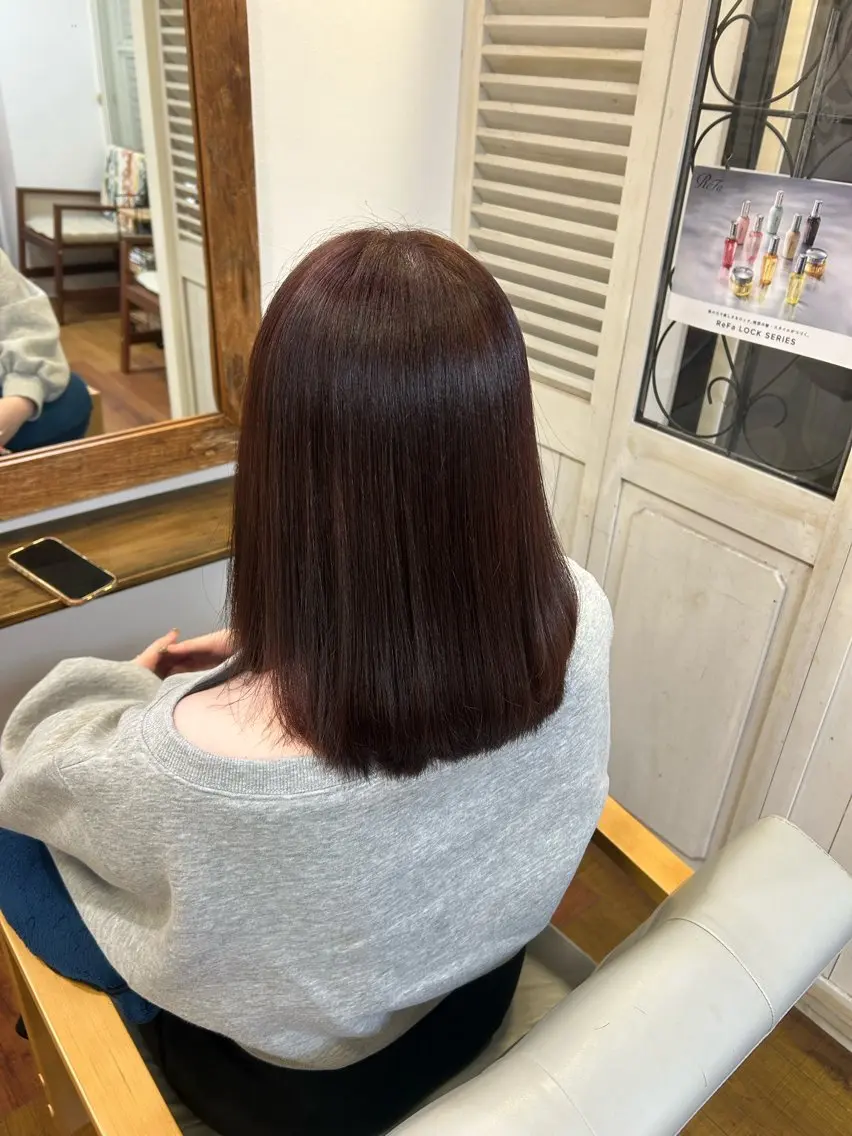 ミディアム ヘアカラー トリートメント 改瀬 由衣のヘアスタイル