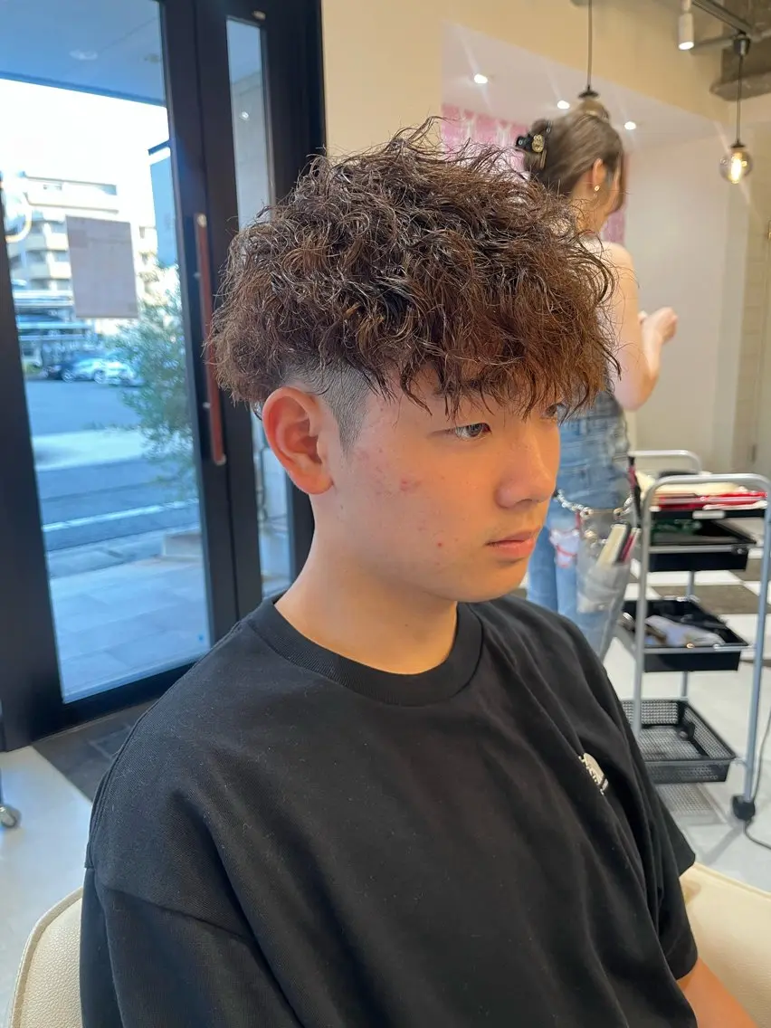 メンズカット+シングルカラー+トリートメントの写真