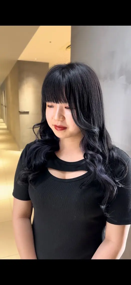 セミロング カラー インナーカラー 学生 メンズパーマ特化/ シャドウ/波巻/陸翔のヘアスタイル