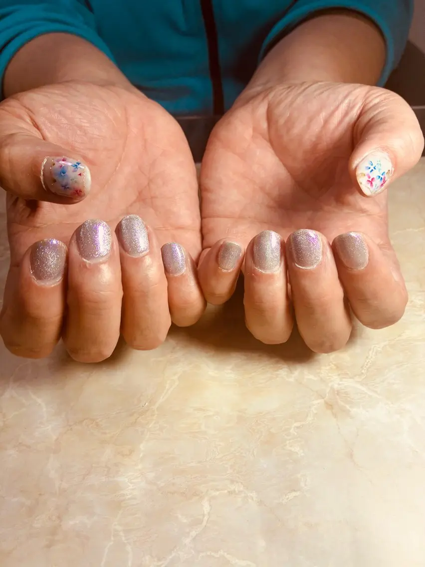ネイル アートネイル フラワーネイル マグネットネイル M&Y nailsalonのネイルデザイン