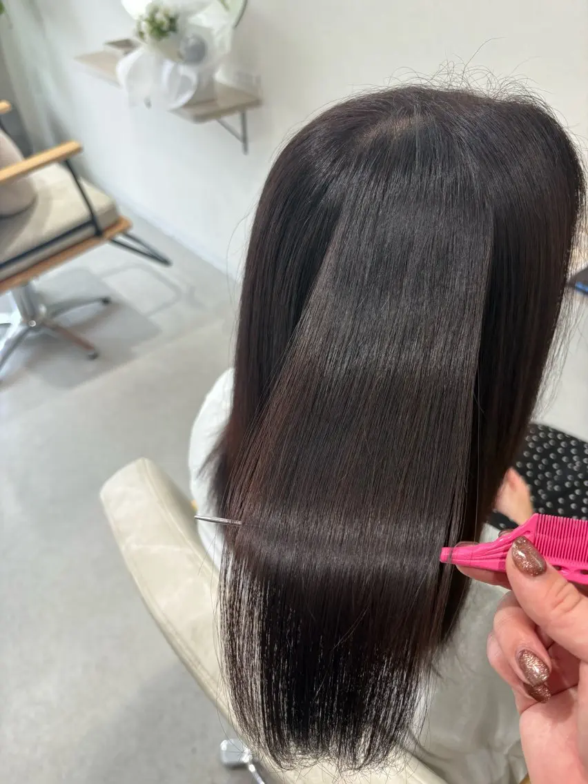 ミディアム カット ヘアカラー トリートメント Un LEMiE ♡RIRIKA♡のヘアスタイル