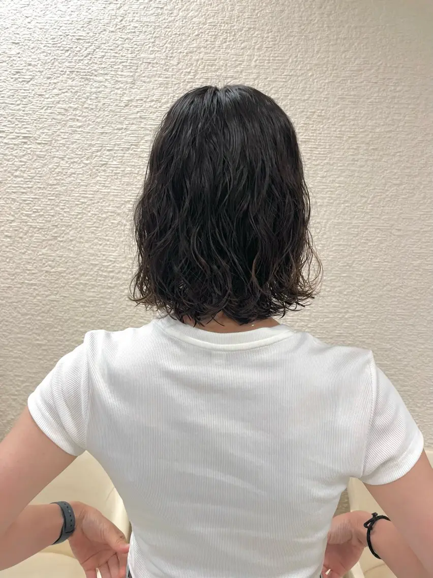 ミディアム パーマ ラベンダー🍇べー ジュ/透明感/AOのヘアスタイル