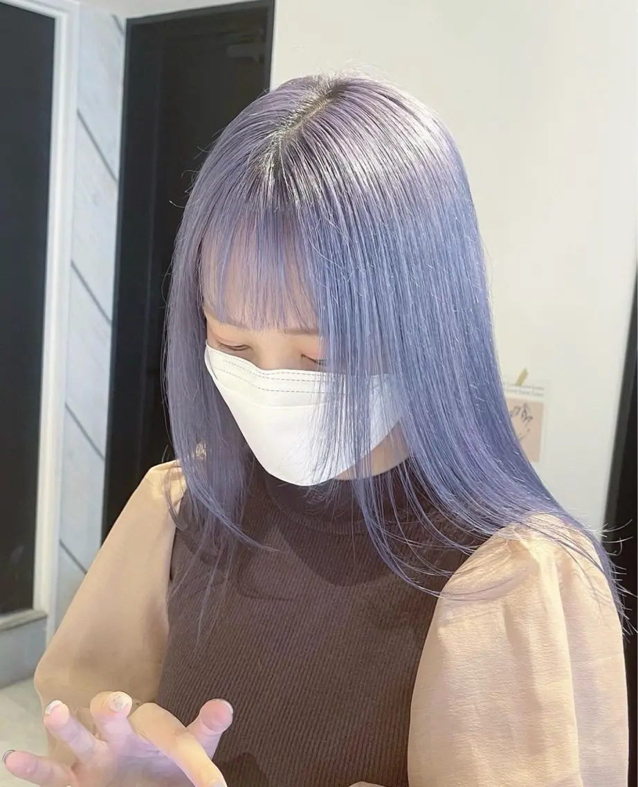 セミロング ショートボブ セミロングパーマ 韓国風カラー ボブ ハイライト hair terra ce M奈良店のヘアスタイル