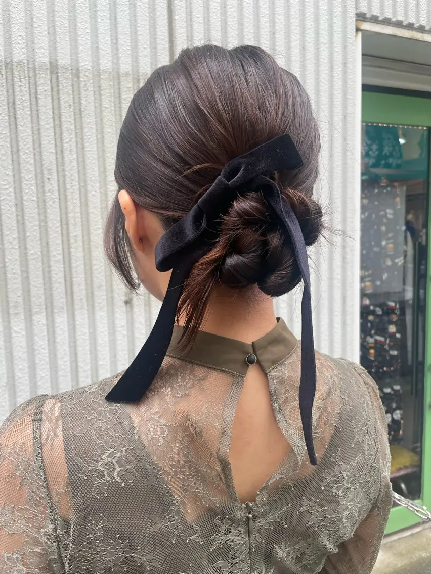 セミロング ヘアアレンジ ヘアセット 店長福島成美/髪質 改善縮毛矯正/カラーのヘアスタイル