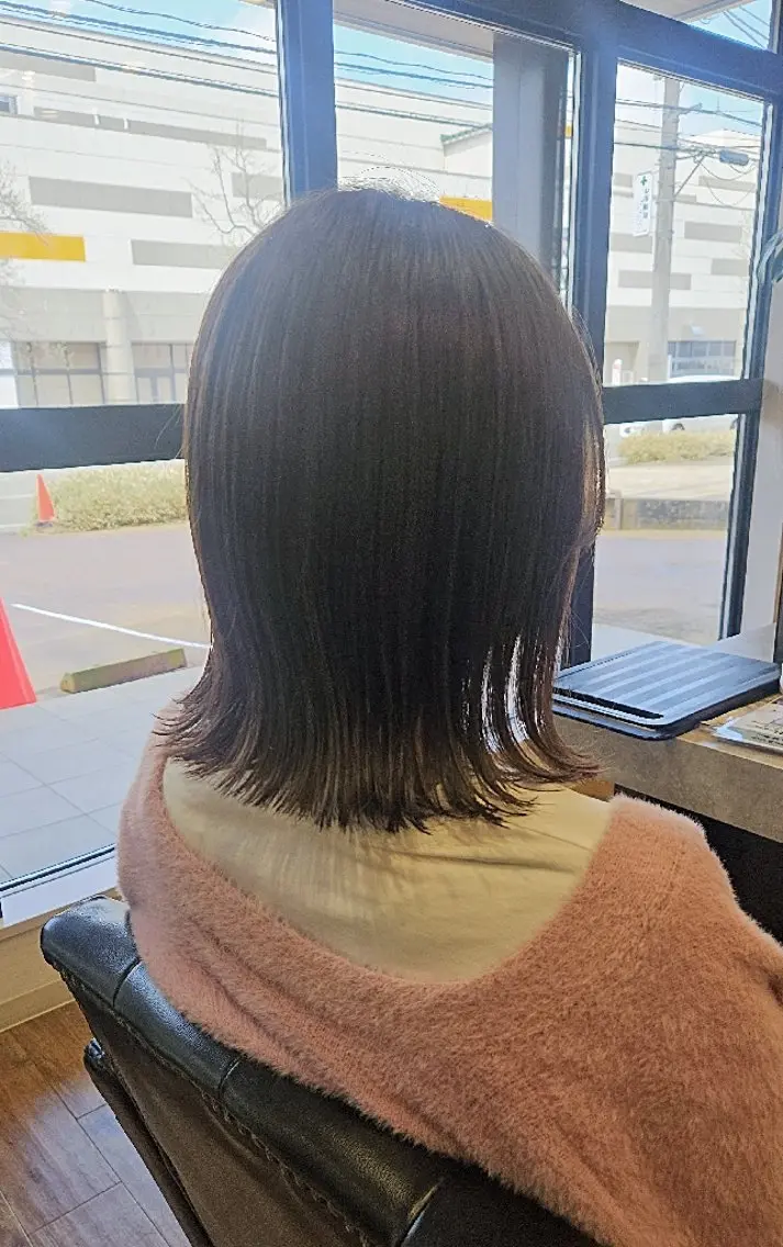 ミディアム カラー カット ヘアカラー トリートメント 関口 友菜のヘアスタイル