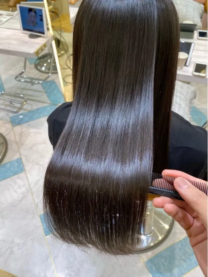 ロング 縮毛矯正 宮嶋 蓮のヘアスタイル