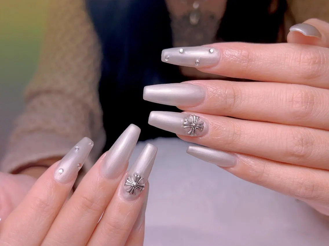 ネイル 長さ出し 韓国ネイル ワンカラーネイル ハンドネイル 【長さ出し】 IRIS NAILのネイルデザイン