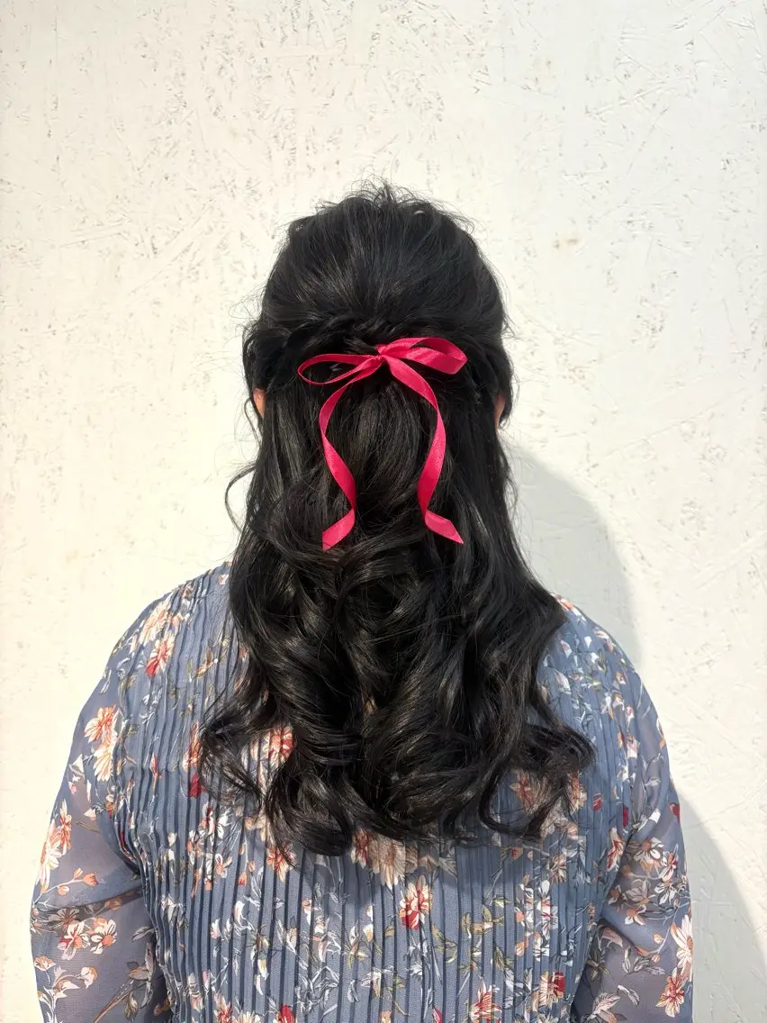 ロング ヘアアレンジ ハーフアップ ヘアアレンジ🌸 城津唯のヘアスタイル