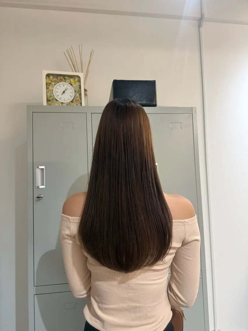 ロング 透明感カラー🫧 🍒久留米美容室のヘアスタイル