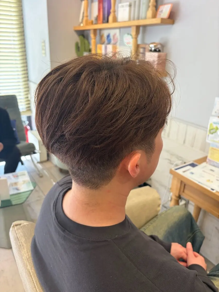 メンズ センターパート カット メンズ カット/カラー 惇のヘアスタイル