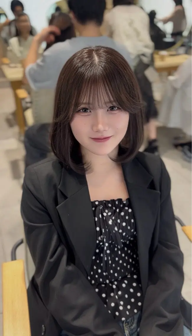ミディアム ヘアカラー 清水 勝斗のヘアスタイル