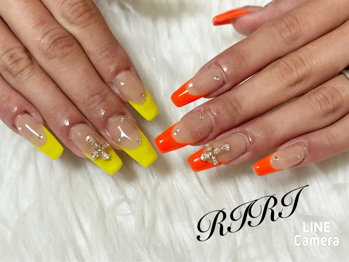 ネイル フレンチネイル ジェルネイル ロングネイル スカルプネイル シンプルネイル riri オーナーのネイルデザイン