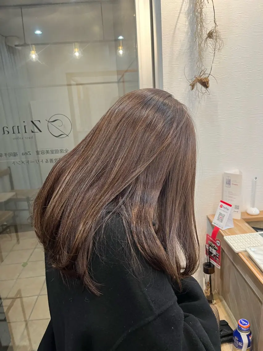【カットなし】髪質改善カラー+3stepトリートメント+マイクロバブルクレンジングの写真