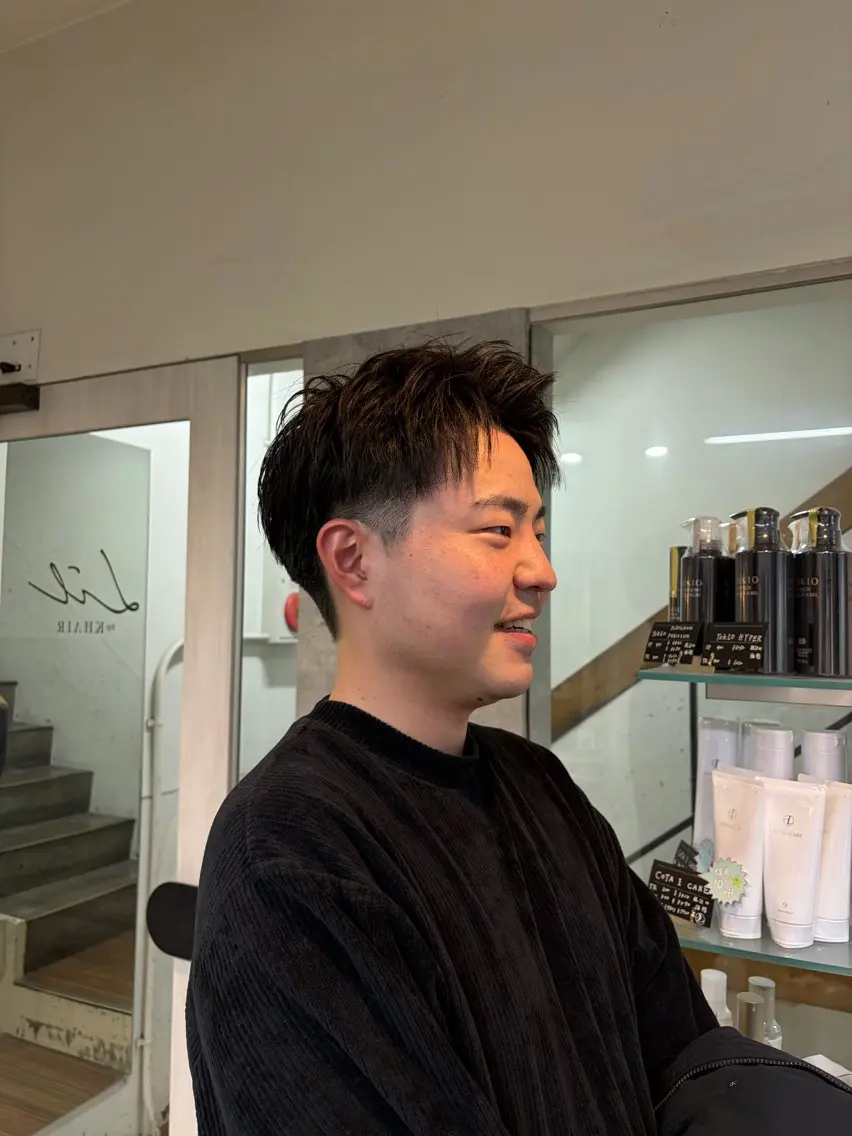 ショート メンズ 谷昂将 メンズ梅田 /パーマ/フェザーのヘアスタイル