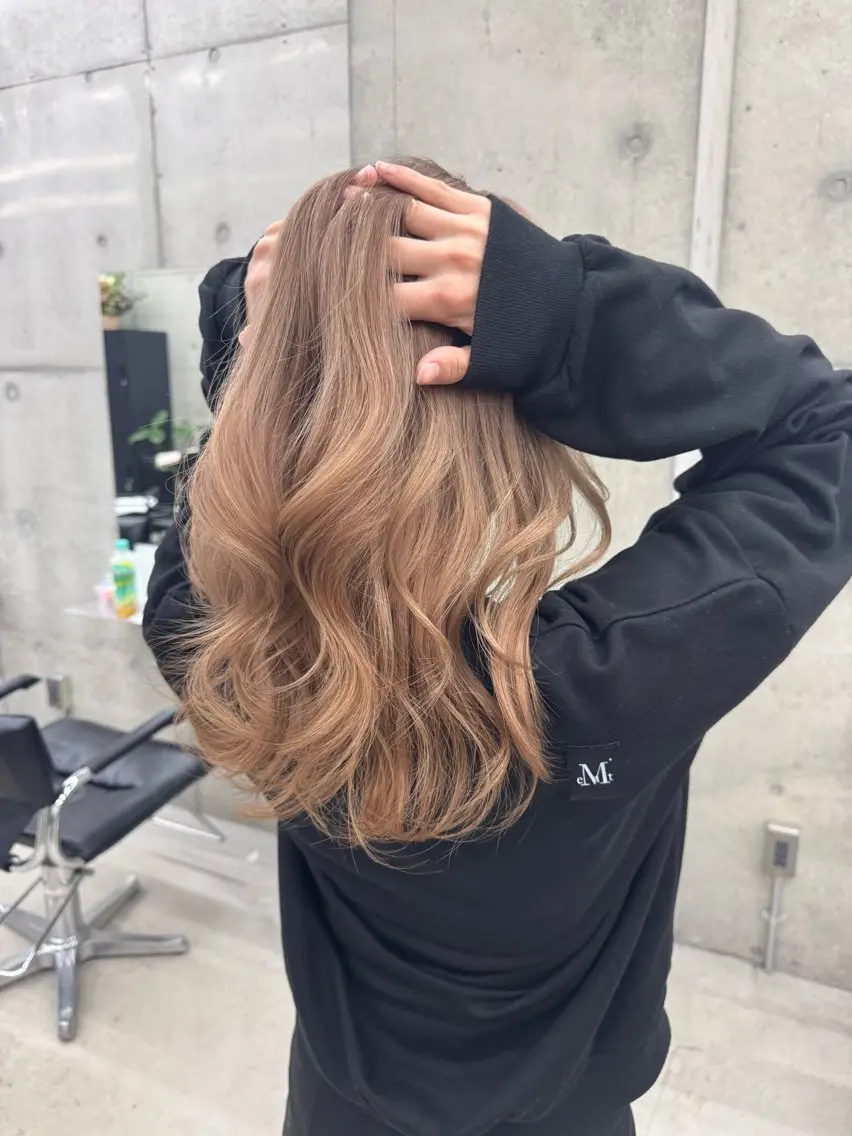 カラー ヘアカラー Asami/名古屋/ ハイトーン/デザインのヘアスタイル