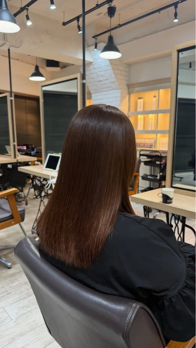 セミロング カラー ブラウンカラー ヘアカラー Harue ·͜·のヘアスタイル