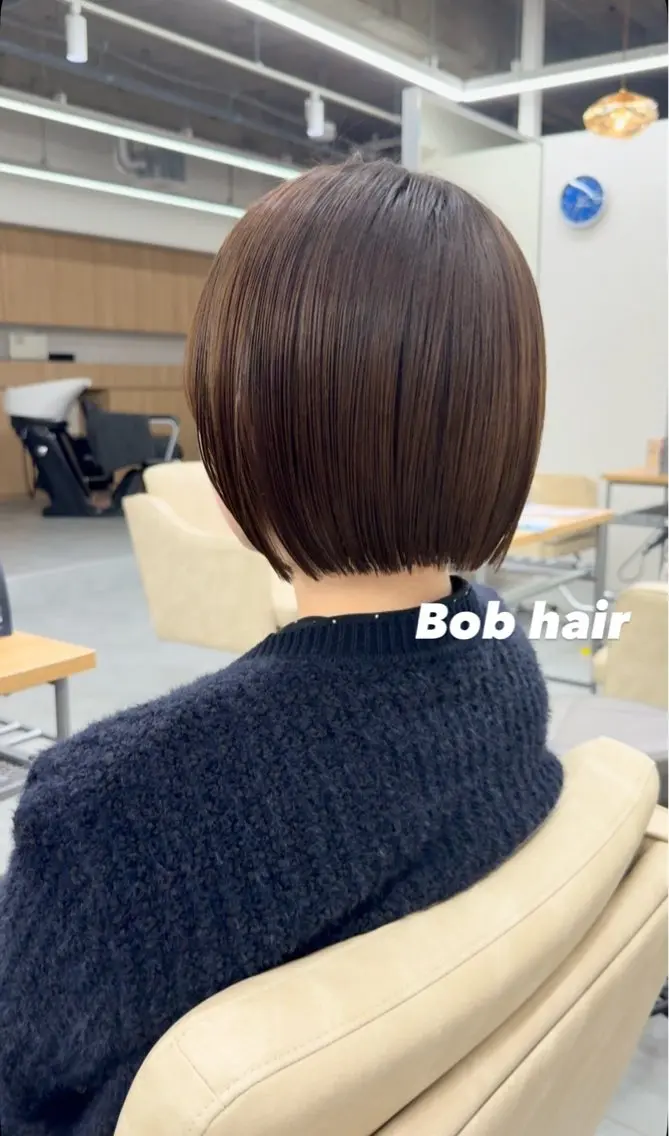 ミディアム ボブ 浅見 茉美のヘアスタイル