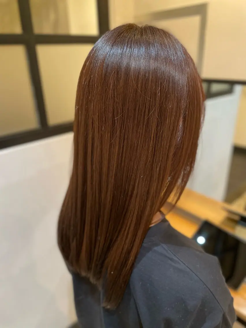 ロング カラー ブラウンカラー 望恵🌸 韓国🇰🇷スタイルのヘアスタイル