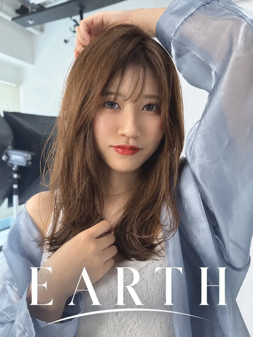 ロング ヘアカラー トリートメント EARTH浜町 /梅本琉衣のヘアスタイル