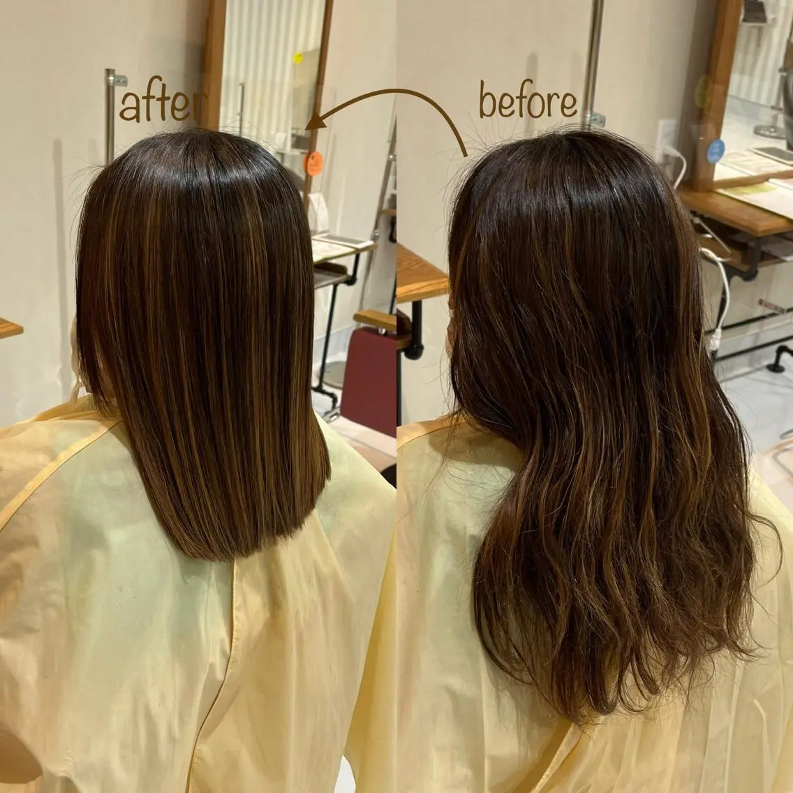 【癖を落ち着かせて広がりにくく】髪質改善トリートメント+カット✂︎の写真