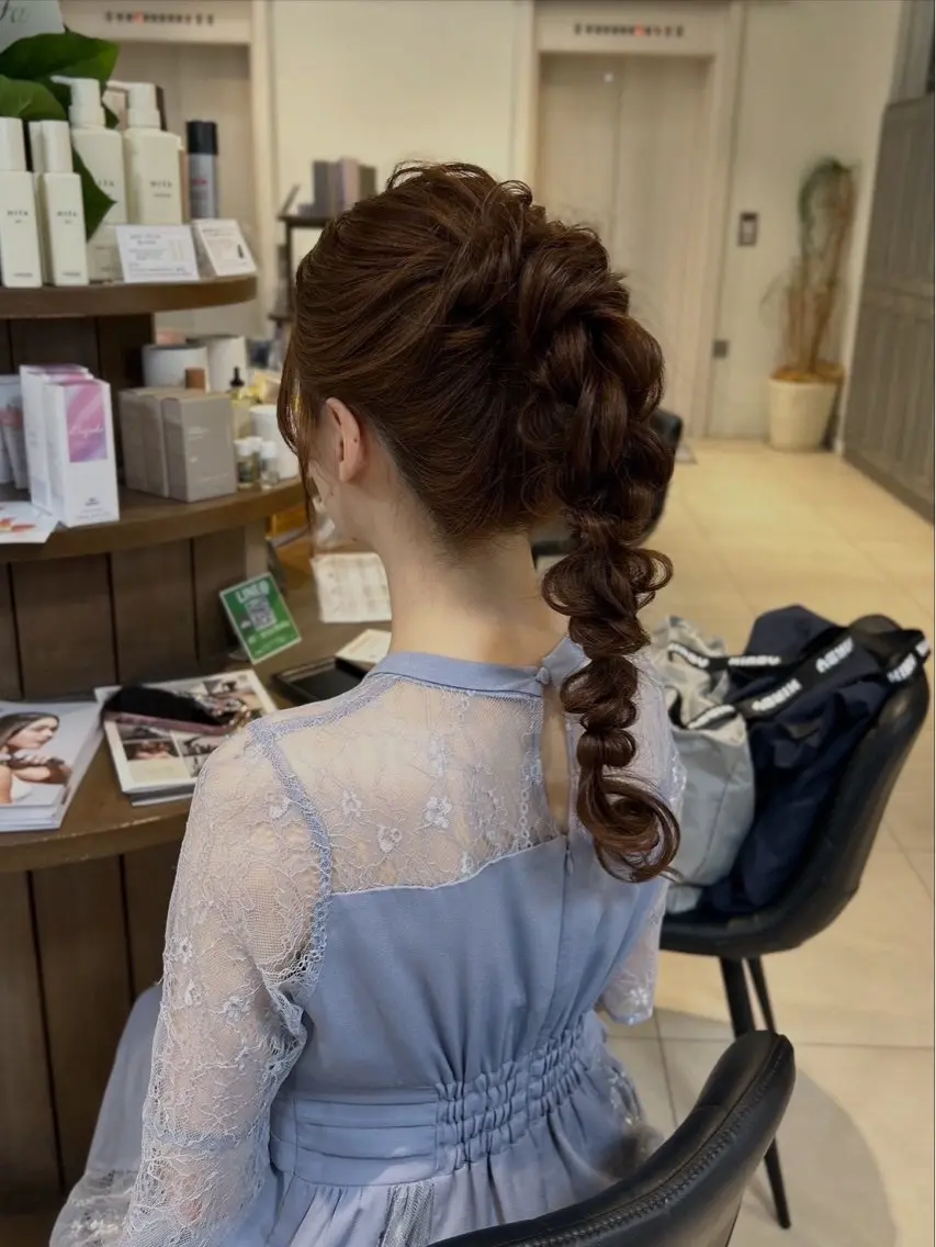 ヘアアレンジ 結婚式・ブライダル 🎀ゆづき🫧 透明感/アレンジ💝のヘアスタイル