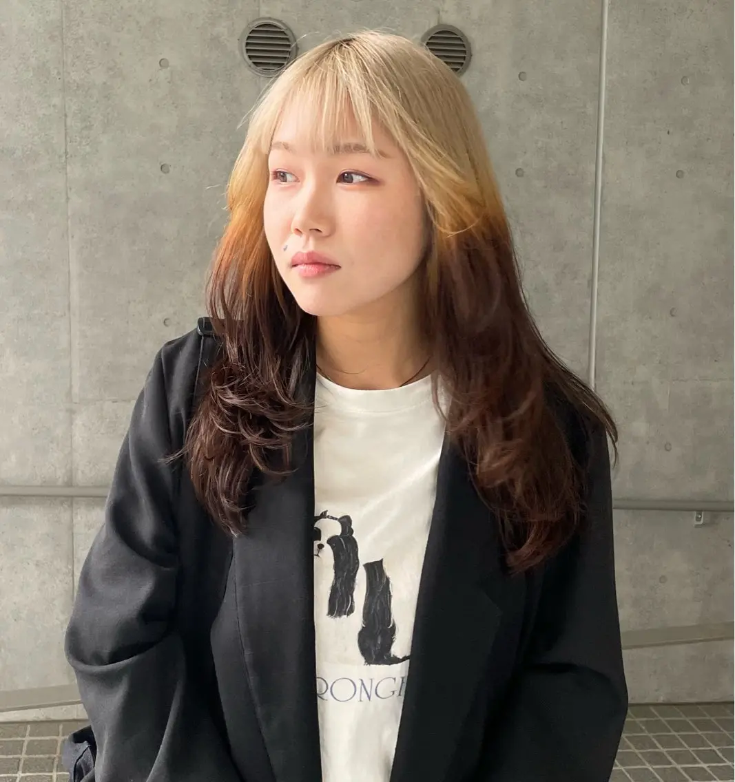 セミロング カラー ヘアカラー 🌈メンズパーマ🌈 メンズカットアリサのヘアスタイル