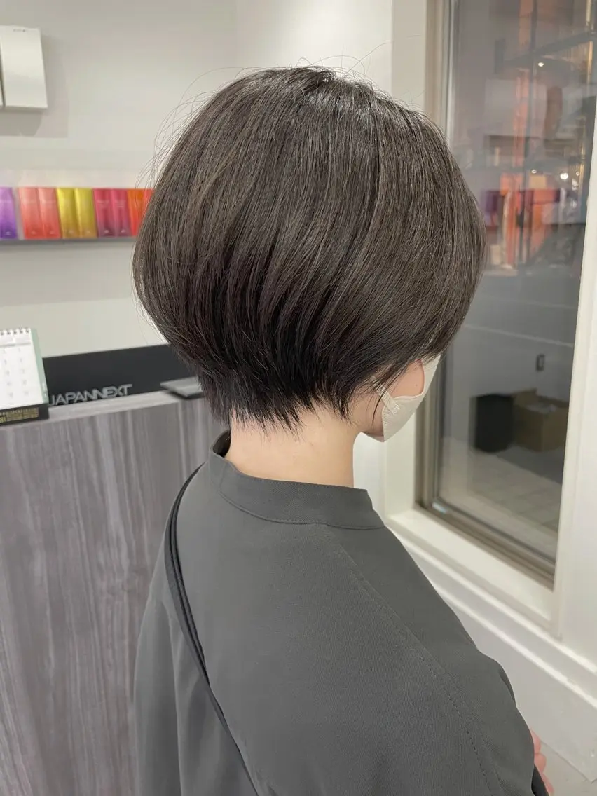 ショート ショートボブ ボブ ショートヘア カット 新村 華奈絵のヘアスタイル