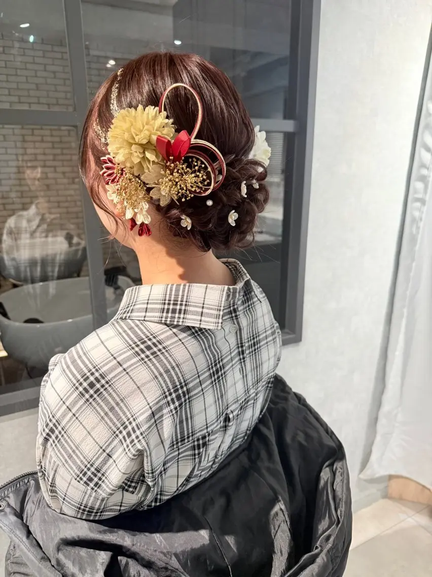 ヘアアレンジ 着物ヘア 卒業式のヘアスタイル ヘアセット 池田 みのりのヘアスタイル