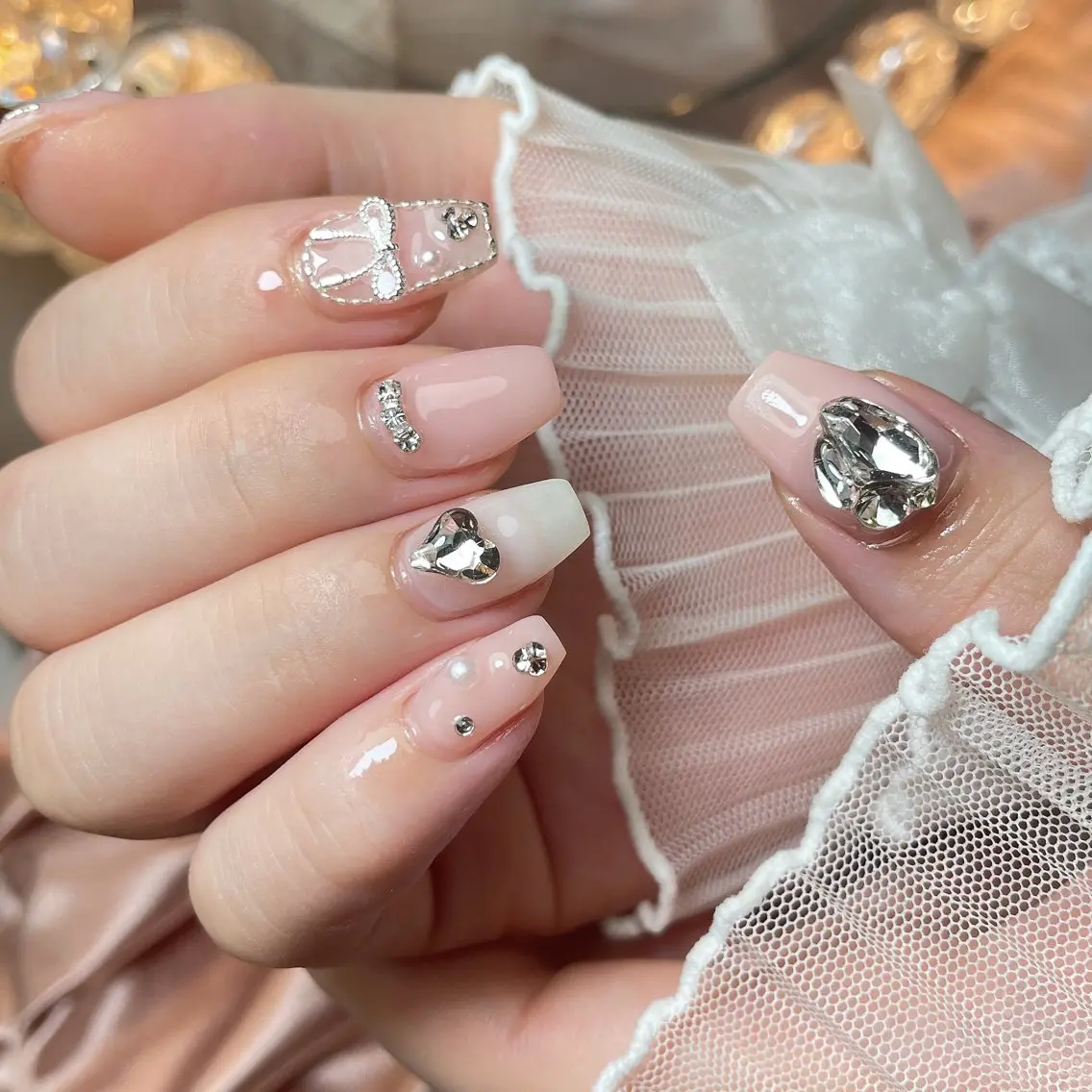 ネイル 24時まで❤︎韓国、 ワンホンネイルのネイルデザイン